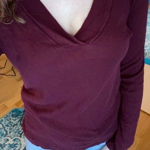 Maroon v neck sweater size small